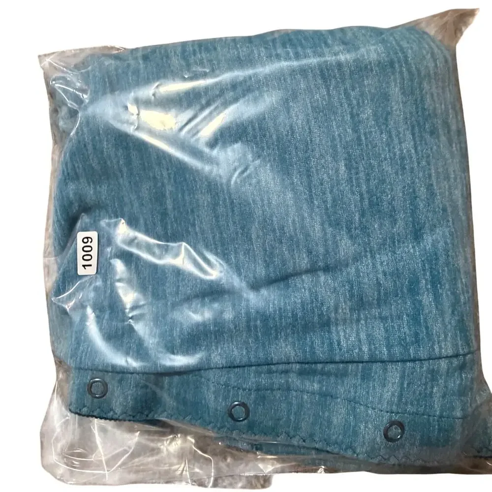 Lululemon blue scarf post yoga lightweight layering soft button up warm winter